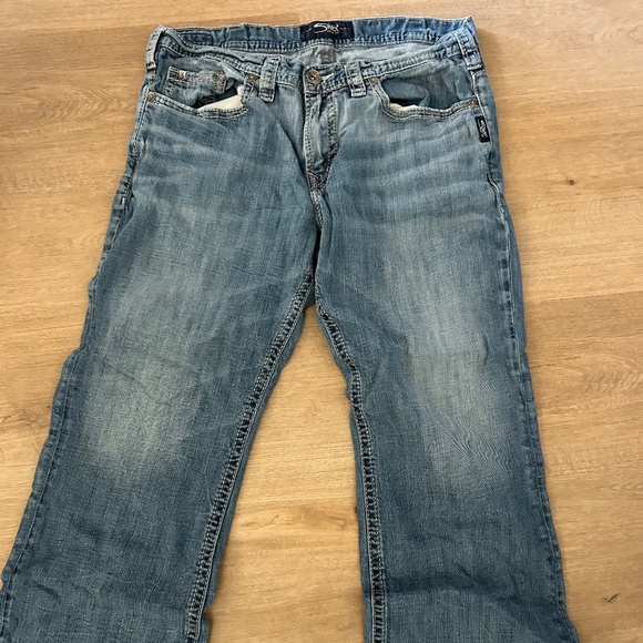 Men's Silver Craig Bootleg Jeans Size 36x30 - Picture 1 of 6
